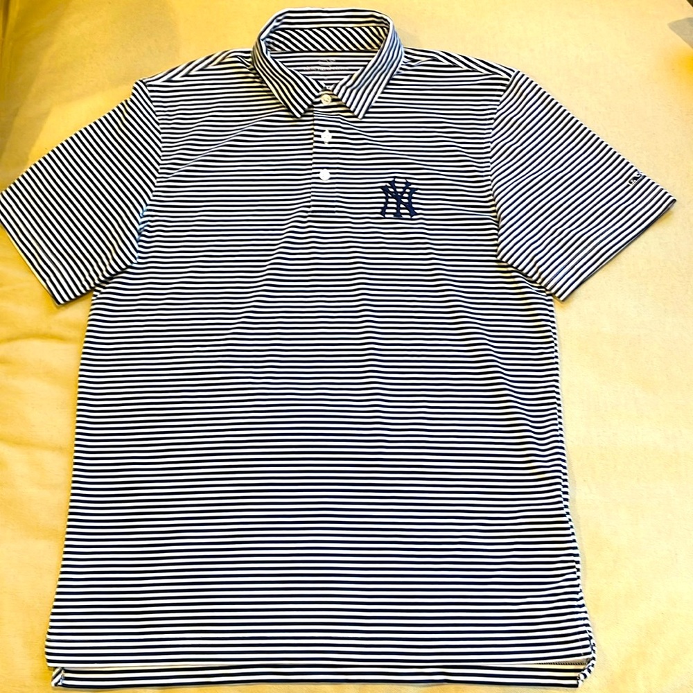 Vinyard Vines New York Yankees Bradley Stripe Sankaty Polo (S) NWOT